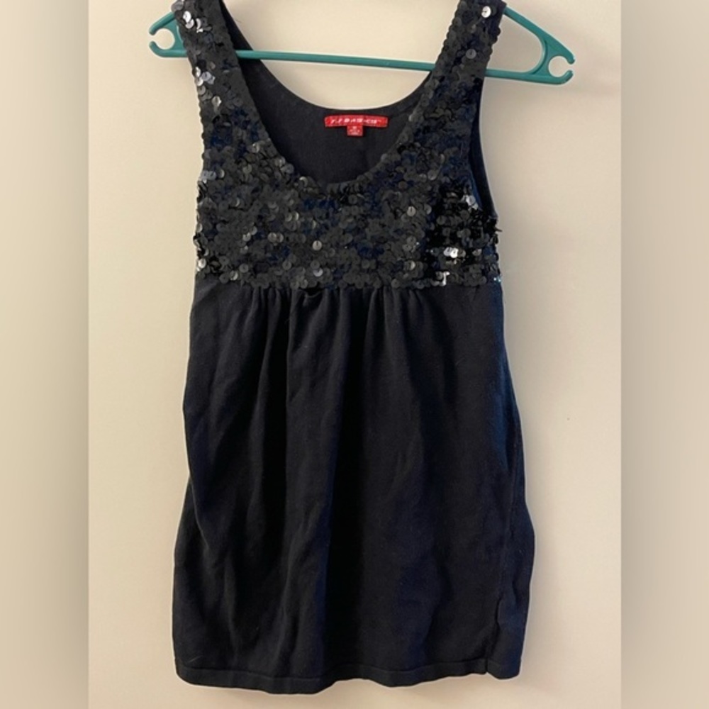 Black sequin top